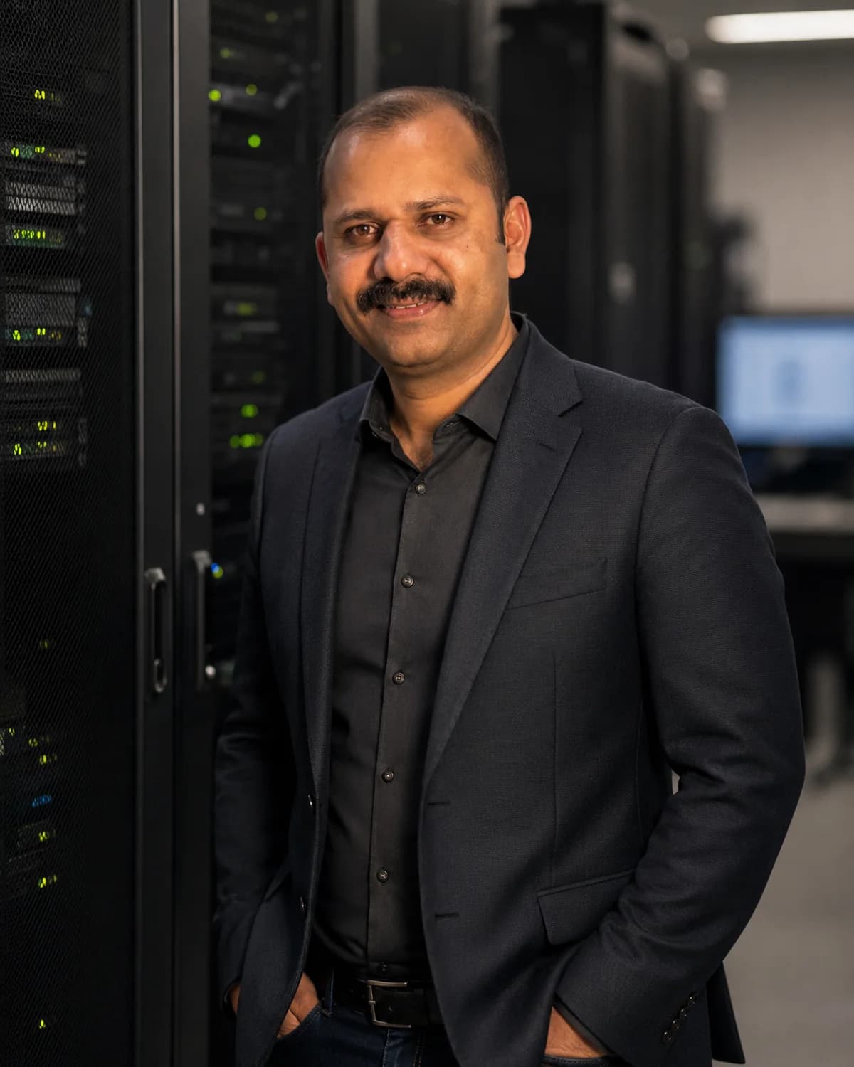 Reji Modiyil in a server room and infrastructure environment